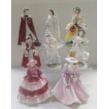 Four Royal Worcester figurines, two form the limited edition Old Country Ways collection,