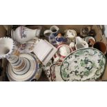 A mixed lot of ceramics to include Japanese teaware, a Doulton Burslem teapot (af) etc (2).