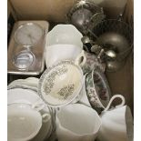 A small quantity of early 20th century Coalport non-matching cups and saucers,