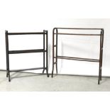 Two Edwardian non-matching towel rails, the largest 94 x 94cm (2).