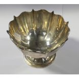 An Edward VII hallmarked silver pedestal bowl with panelled decoration, A & J Zimmerman Ltd,