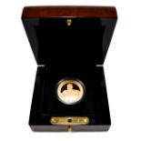 A 22ct gold Sir Winston Churchill £5 State of Jersey 2006 commemorative coin, in perspex circular