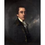 IN THE MANNER OF SIR JOSHUA REYNOLDS; oil on canvas, portrait study of a gentleman, unsigned,