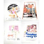 Eight US adult film posters comprising 'The Secretary', 'Young Lady Chatterley', 'Waitress!', 'All