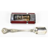 ASPREY; an Elizabeth II hallmarked silver Stilton scoop, Sheffield 1996, approx weight 2.6ozt/81g,