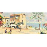 CECIL R D'OYLY JOHN (1906-1993); oil on canvas, 'Santa Margherita, Near Portofino, Italian Riviera',