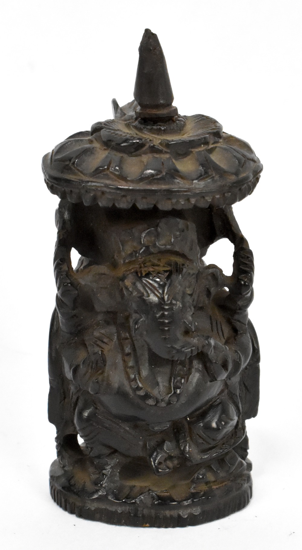 A reproduction carved figure of Ganesha, height 8cm.