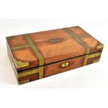 An early 19th century mahogany and brass bound surgeon's box inscribed 'Weiss's Improved Air-Tight