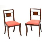 A set of four 19th century mahogany bar backed dining chairs with drop-in seats (4).