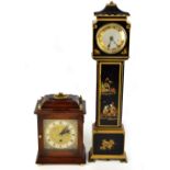 ELLIOTT; a 20th century mantel clock in the form of a longcase clock, the circular dial set with