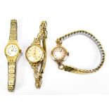 AVIA; a lady's 9ct yellow gold cased mechanical cocktail watch, the circular dial set with Arabic