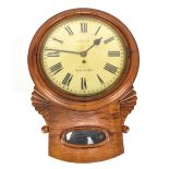 FOSTER OF MANCHESTER; an oak cased wall clock, the circular dial set with Roman numerals, height