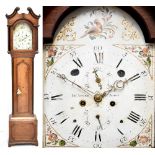 JOHN LEVICK OF RAISIN; an early 19th century oak longcase clock, the painted dial set with Arabic