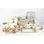 A group of ceramics including a Royal Crown Derby Imari pattern plate, a Poole divided tray, Royal