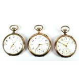 ZENITH; a gentleman's 0.800 silver cased open face pocket watch, the circular dial set with Arabic