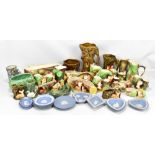 A collection of assorted ceramics to include Hornsea and Eastgate pottery animal figures, Wedgwood
