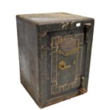 SAMUEL WITHERS & CO OF WEST BROMWICH; a 'Samco' cast iron safe with painted detail, approx 66 x 48 x