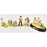 BESWICK; six Beatrix Potter figures comprising 'Mittens, Tom Kitten and Moppet', with certificate