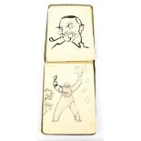 ALFRED SWINFIELD THAW ALIAS 'SHERRIFFS'; a 1930s sketch book with Art Deco figural drawings