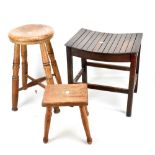 Three wooden stools (3).