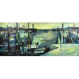RICHARD WEISBROD (1906-1991); oil on board, 'Normandy Port Scene', signed and dated '64, inscribed