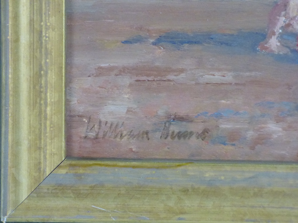 WILLIAM BURNS RIBA FSAI FRSA (1924-1995); two oils on canvas, 'Beach Games, Scarborough', and 'Cliff - Bild 7 aus 7