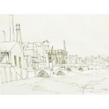 IAN MCDONALD GRANT; ink drawing, 'Low Tide, The Thames Putney', signed, inscribed on Gateway Gallery