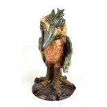 ANDREW HULL; a Burslem Pottery stoneware 'grotesque' bird with detachable head inspired by The