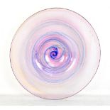 MICHAEL HARRIS FOR ISLE OF WHITE; a studio glass bowl, internally decorated with linear and bubble