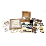 A mixed collectors' lot to include coins, a lighter, costume jewellery, etc.
