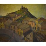 WINIFRED ELIZABETH HARDMAN (1890-1972); oil on canvas, 'Evening at Assisi', signed, inscribed to