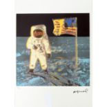 AMENDED AFTER ANDY WARHOL (1928-1987); limited edition lithograph print, 'Man on The Moon' from