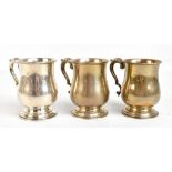 Three hallmarked silver trophy mugs, each inscribed B.D.A. Letchworth 1923 A.C.M Coxon C, 1931,