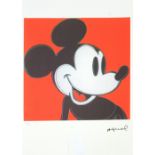 AMENDED AFTER ANDY WARHOL (1928-1987); limited edition lithograph print, 'Mickey Mouse' from the Leo