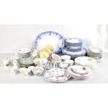 SHELLEY; a quantity of ceramics including 'Dainty Blue' pattern dinner ware, tea cups, etc.