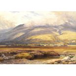 CHARLES EDWARD JOHNSON (1832-1913); watercolour, 'View of the Moor at Glen Roy', signed and dated