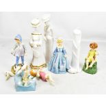 ROYAL WORCESTER; four figures comprising 'Friday's Child Is Loving and Giving', 'Grandmother's