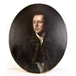 IN THE MANNER OF SIR JOSHUA REYNOLDS; oval oil on canvas, portrait study inscribed on old label