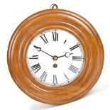 An early to mid-20th century French wall clock, the circular dial with Roman numerals, diameter 29.
