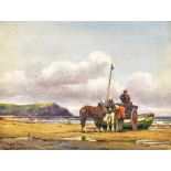 GEORGE HAMILTON CONSTANTINE (1878-1967); watercolour, 'Scalby Hess, Scarboro', signed and titled,