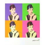 AMENDED AFTER ANDY WARHOL (1928-1987); limited edition lithograph print, 'Audrey Hepburn' from the