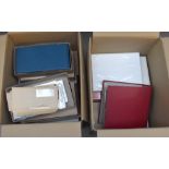 GREAT BRITAIN; two large boxes with albums of Presentation Packs and First Day Covers to 1990s,