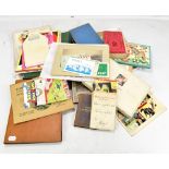 EPHEMERA; interesting carton of books, leaflets, photos, album of 'QXL' cards, maps, etc.