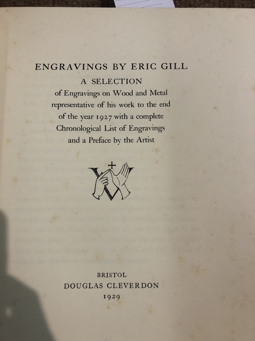 SKELTON, CHRISTOPHER; 'The Engravings of Eric Gill', pub. 1983, in original card sleeve, 'The - Image 6 of 14