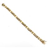 A 9ct yellow gold link bracelet, approx 14.5g.