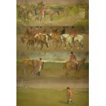 AFTER LIONEL EDWARDS; four hunting/sporting themed coloured prints comprising 'The Unlucky Man', 'On