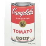 AMENDED AFTER ANDY WARHOL (1928-1987); a limited edition lithograph print, 'Tomato Soup, From