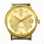 OMEGA; a gentleman's Seamaster De Ville stainless steel and gold plated wristwatch, the circular