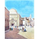 RAPPINI; watercolour, 'A Mosque in Tripoli', signed, inscribed verso, 35 x 24.5cm, mounted but