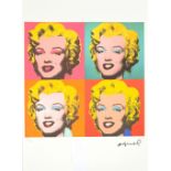 AMENDED AFTER ANDY WARHOL (1928-1987); limited edition lithograph print, 'Marilyn Monroe' from the